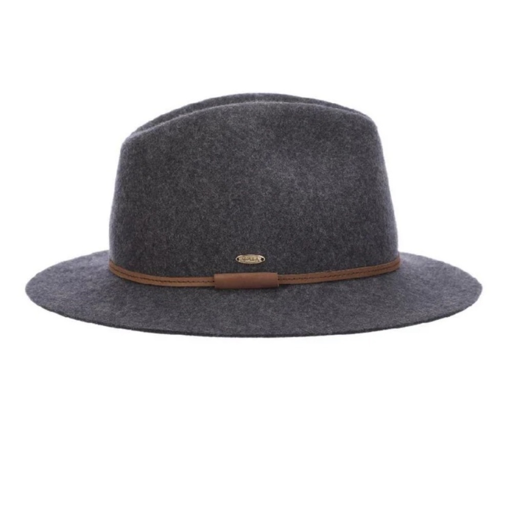 Scala Mystery Classic Four Seasons Crushable Wool Felt Hat, Gray